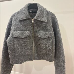 Zara Gray Teddy Jacket for Women